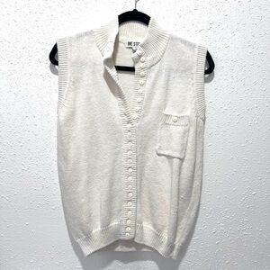 One Step Ahead White vintage Cardigan Sweater Medium